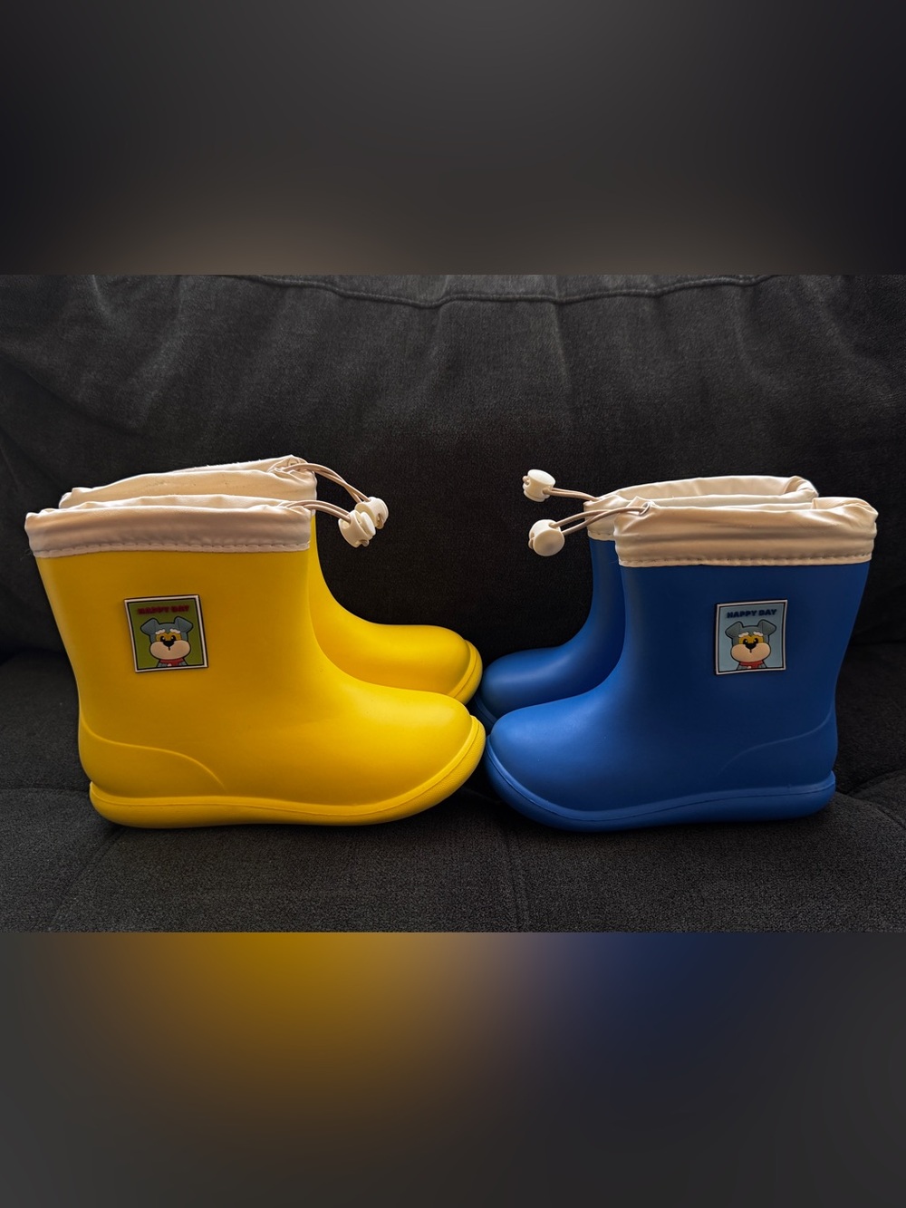 Toddler/Kids Rain Boots with Drawstring Cuffs